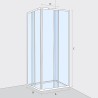 Box doccia cabina angolare 80x80, riducibile su misura da cm.80 a cm.68